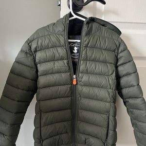 Save the Duck Kids’ Hooded Water Repellant Puffer Jacket, Size 6 (Boys)
